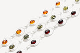 Green Amber Quintessence Link Bracelet