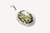 Green Amber Quintessence Pendant