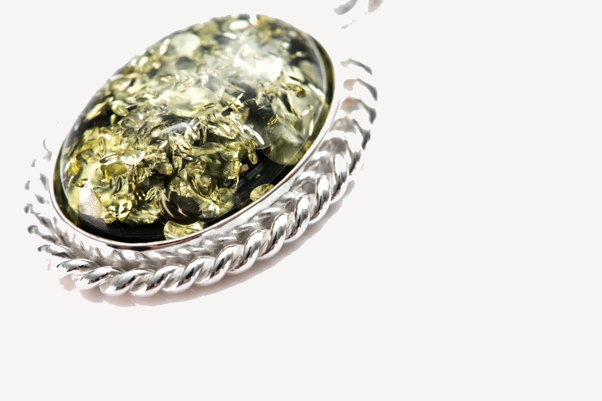 Green Amber Quintessence Pendant