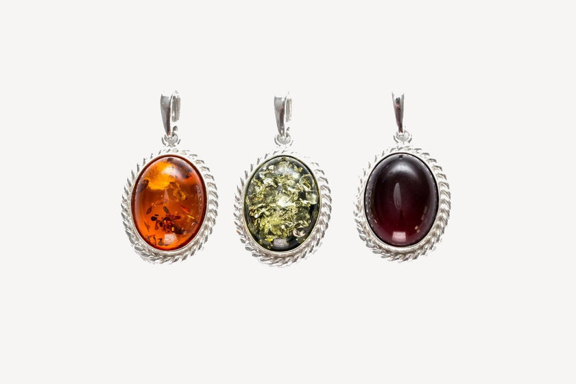 Green Amber Quintessence Pendant
