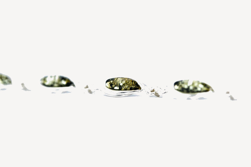 Green Wave Amber Link Bracelet