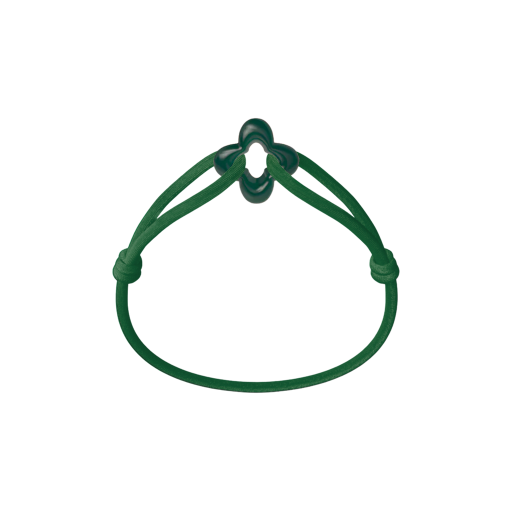 Green Clover Cord Bracelet
