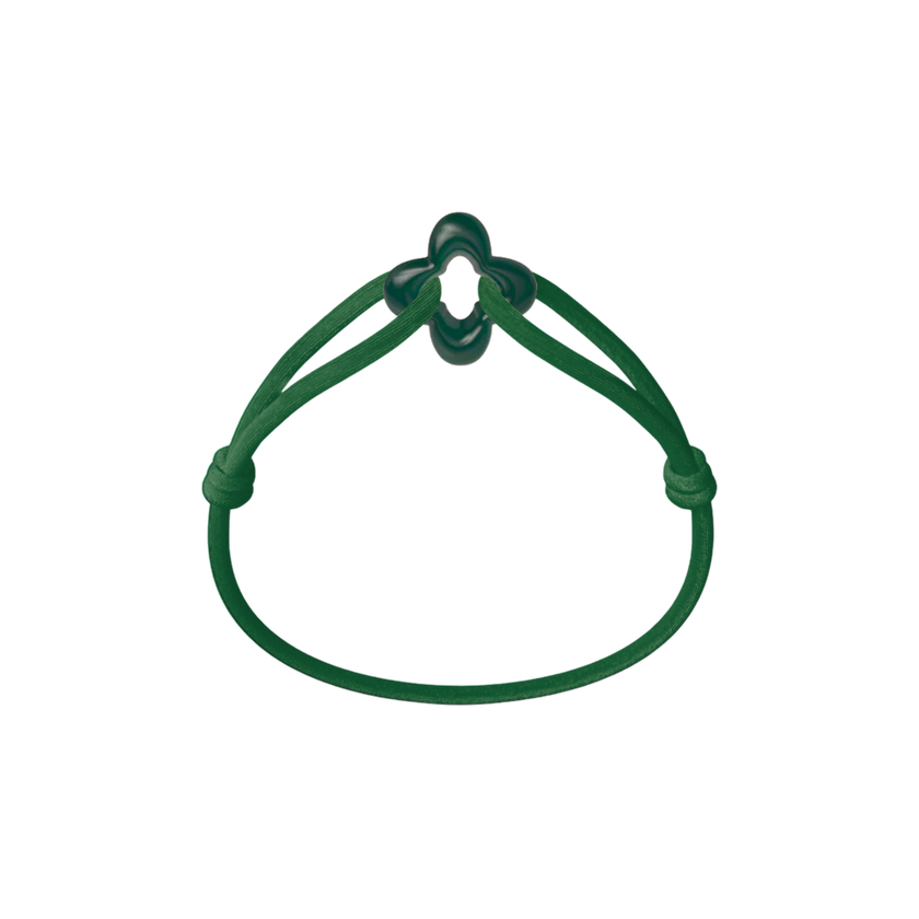 Green Clover Cord Bracelet