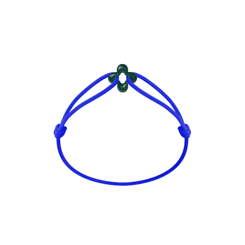 Mini Green Clover Cord Bracelet