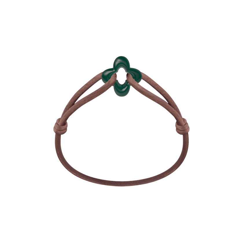Green Clover Cord Bracelet