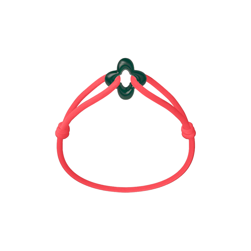 Green Clover Cord Bracelet