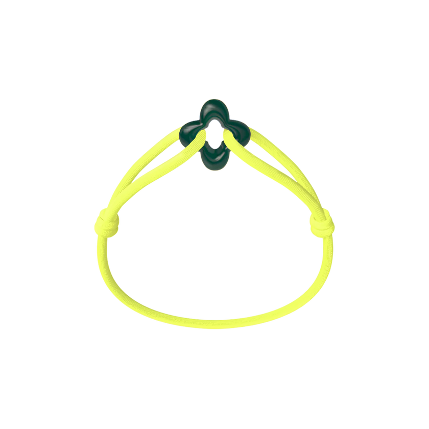 Green Clover Cord Bracelet