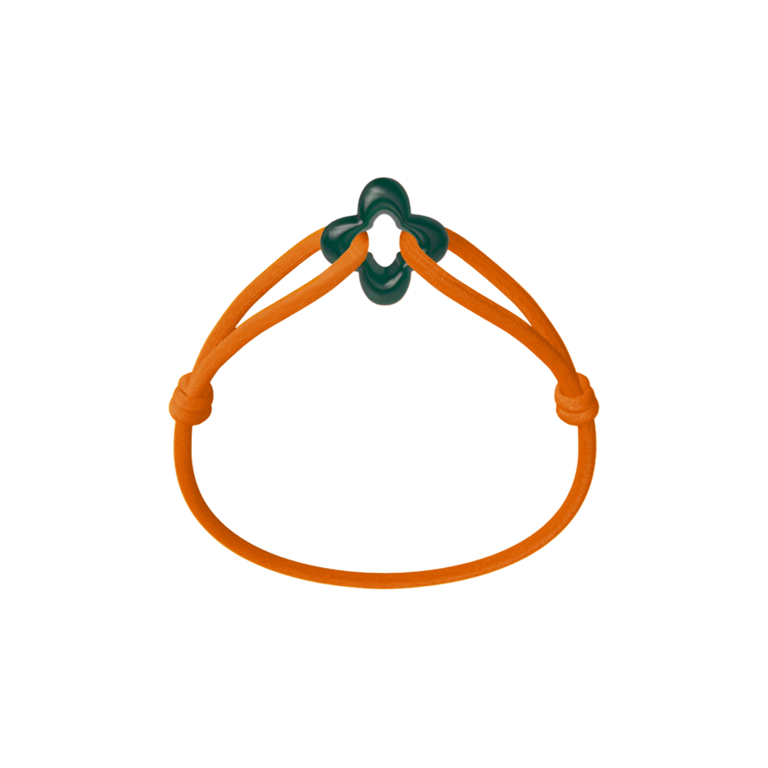 Green Clover Cord Bracelet