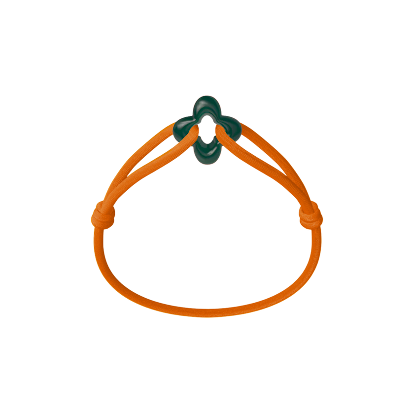 Green Clover Cord Bracelet