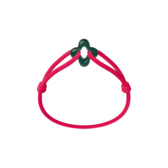 Green Clover Cord Bracelet