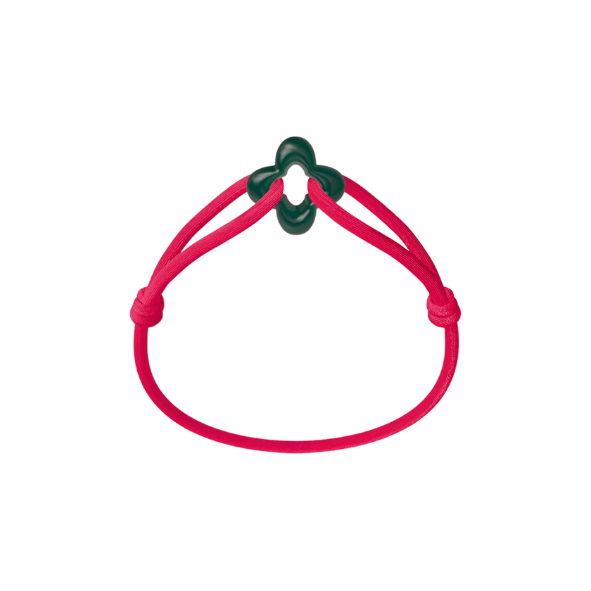 Green Clover Cord Bracelet