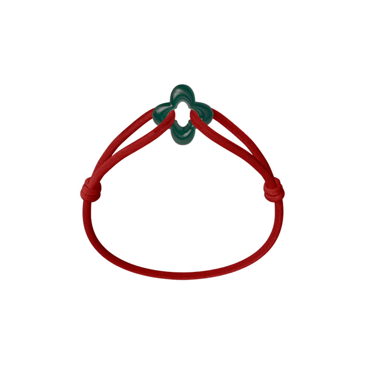 Green Clover Cord Bracelet
