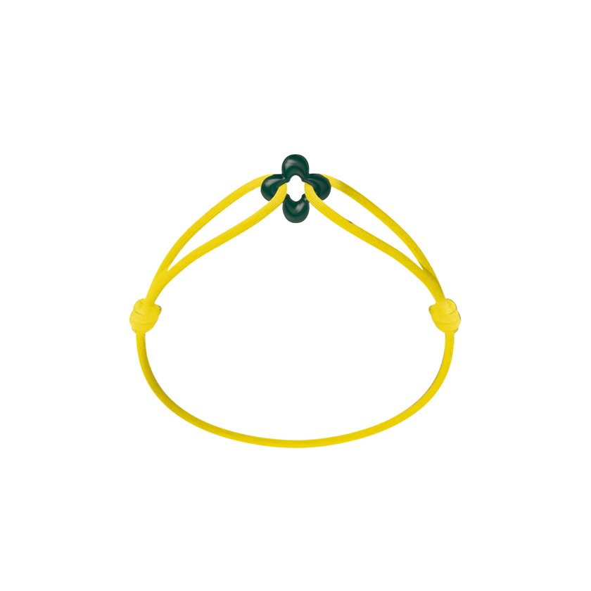 Mini Green Clover Cord Bracelet