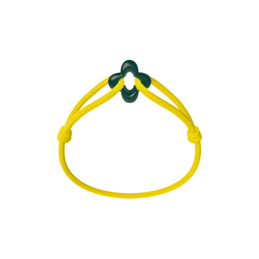 Green Clover Cord Bracelet