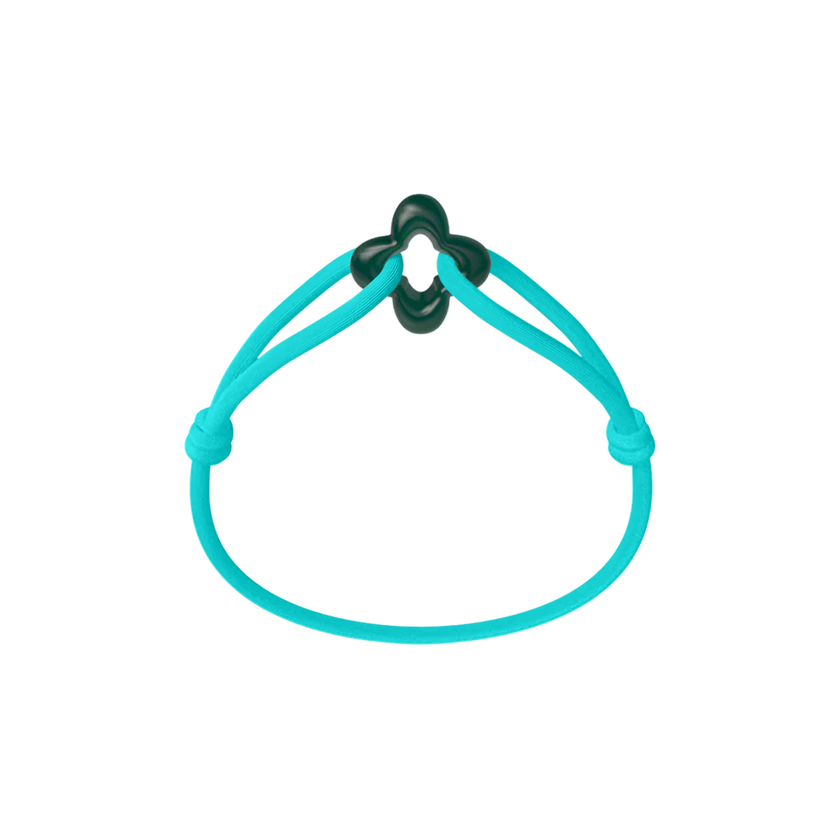 Green Clover Cord Bracelet