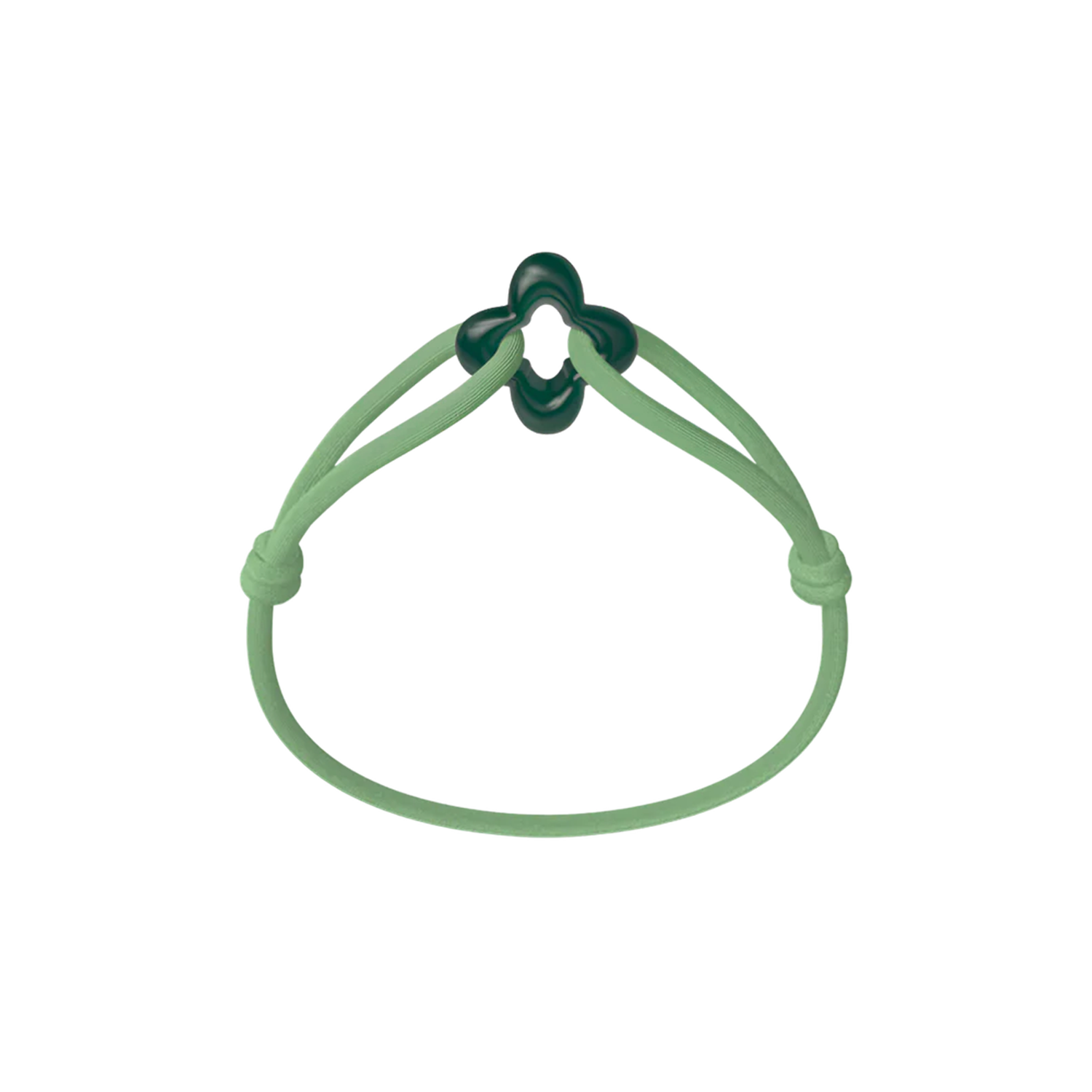 Green Clover Cord Bracelet