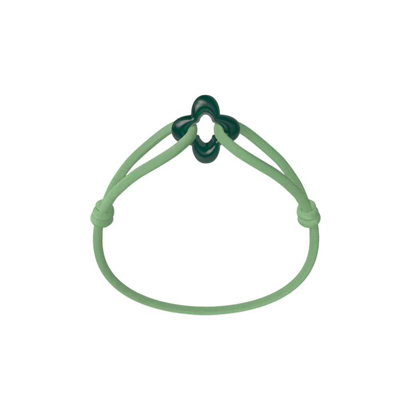 Green Clover Cord Bracelet