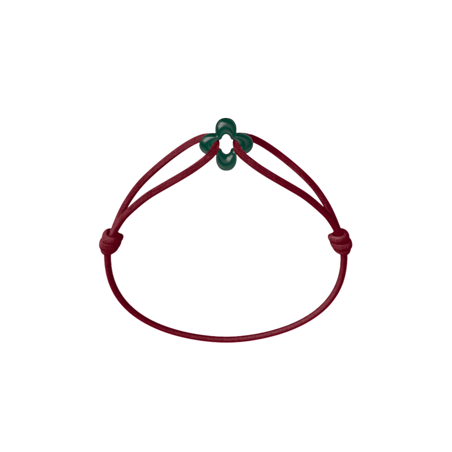 Mini Green Clover Cord Bracelet