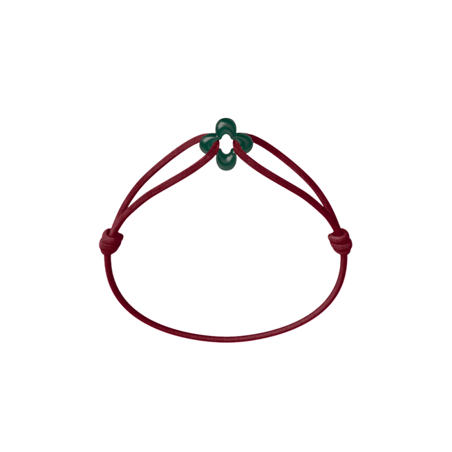Mini Green Clover Cord Bracelet