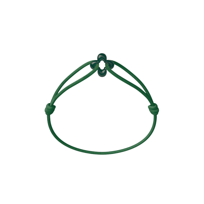 Mini Green Clover Cord Bracelet