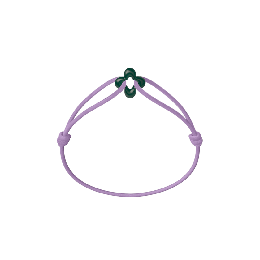Mini Green Clover Cord Bracelet