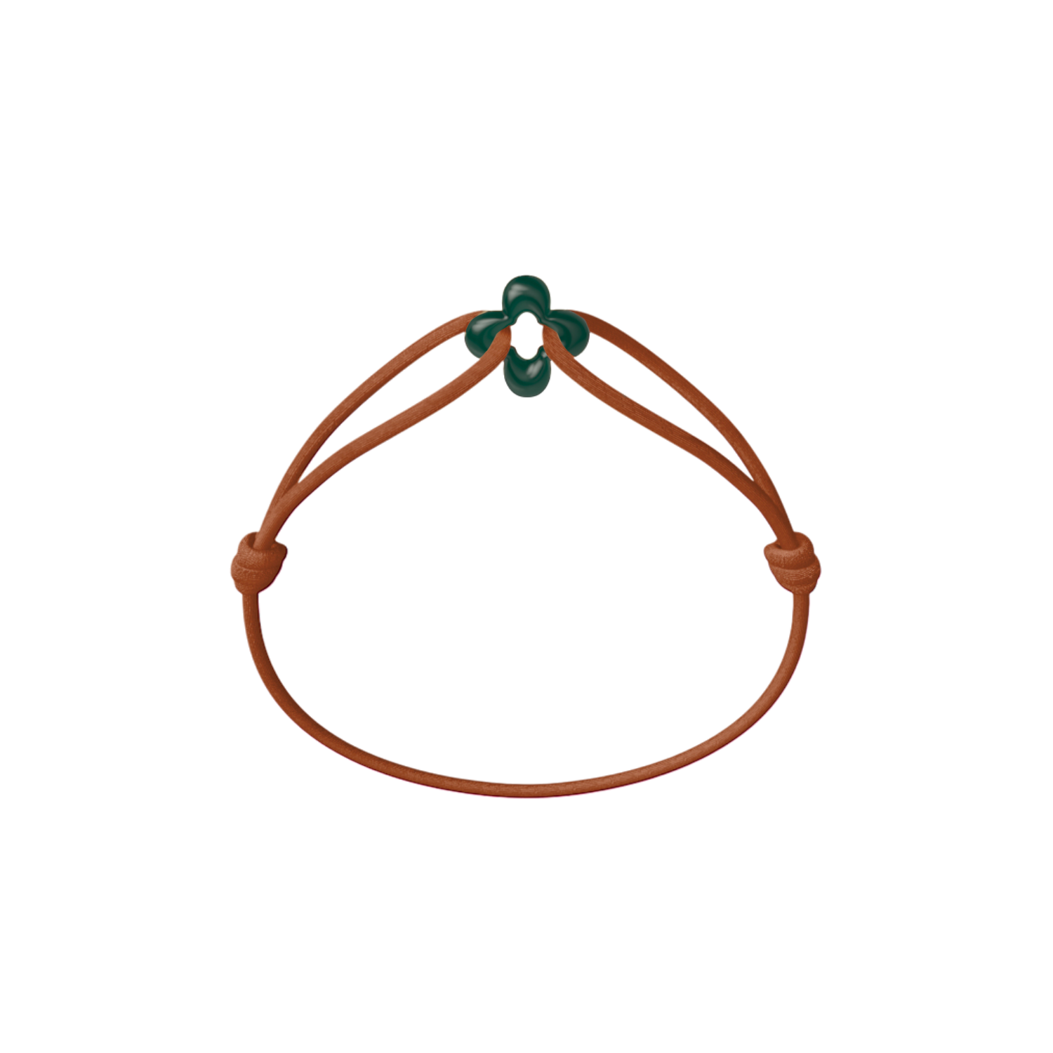 Mini Green Clover Cord Bracelet