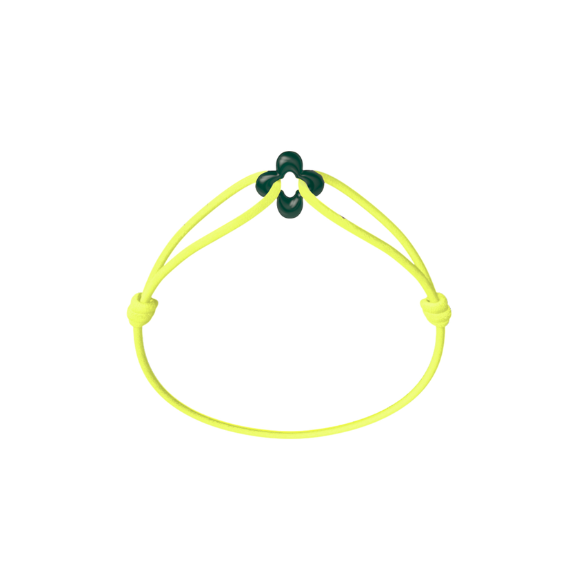 Mini Green Clover Cord Bracelet