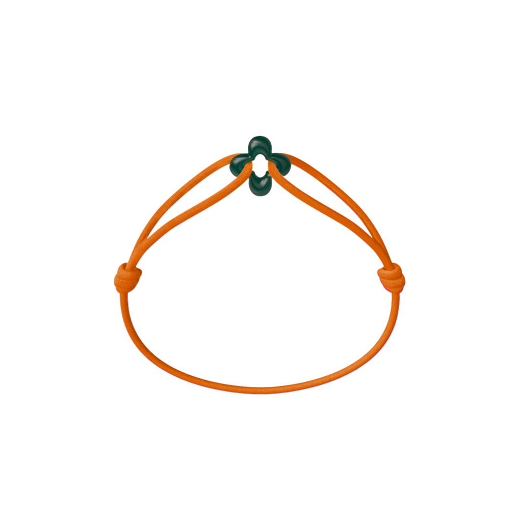 Mini Green Clover Cord Bracelet