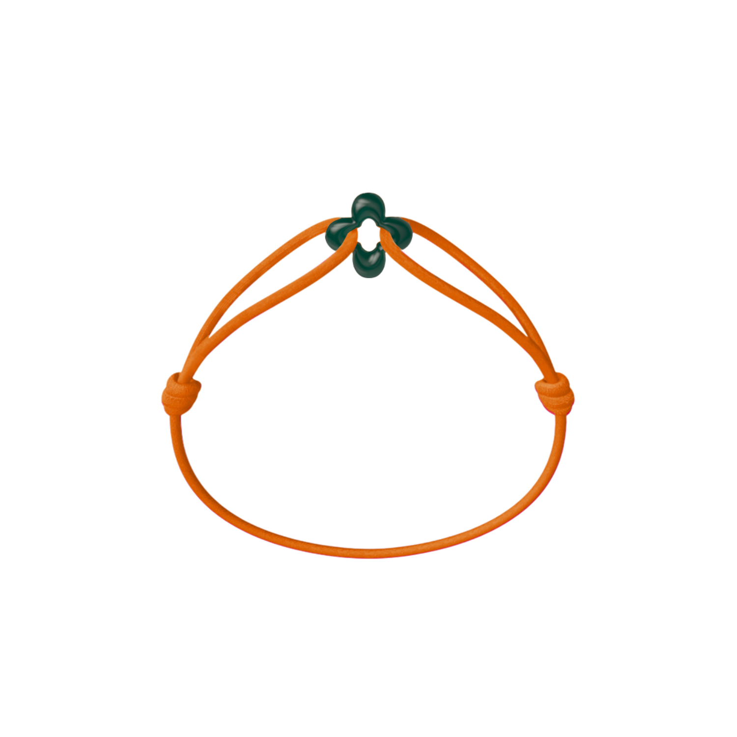 Mini Green Clover Cord Bracelet