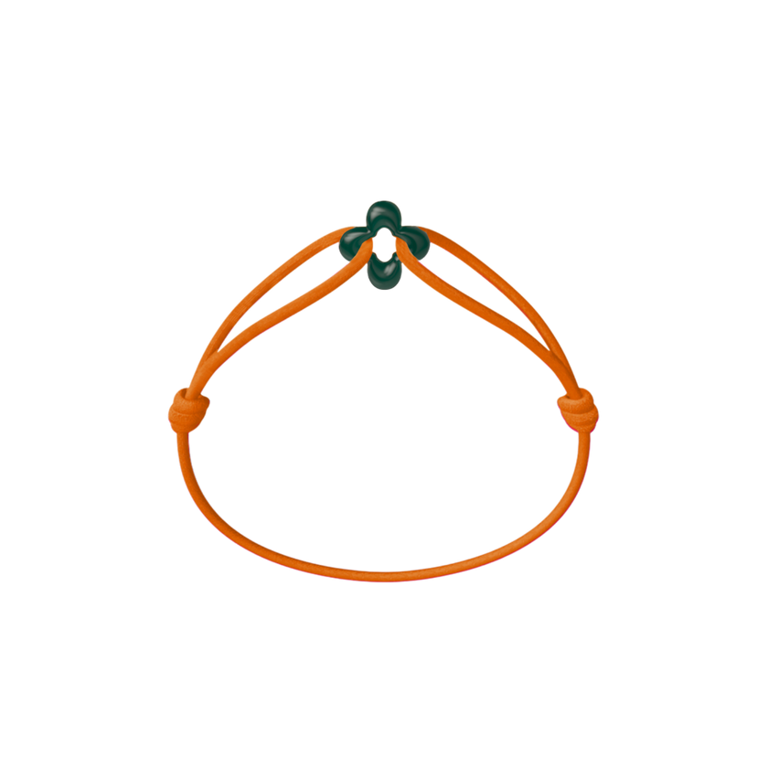 Mini Green Clover Cord Bracelet