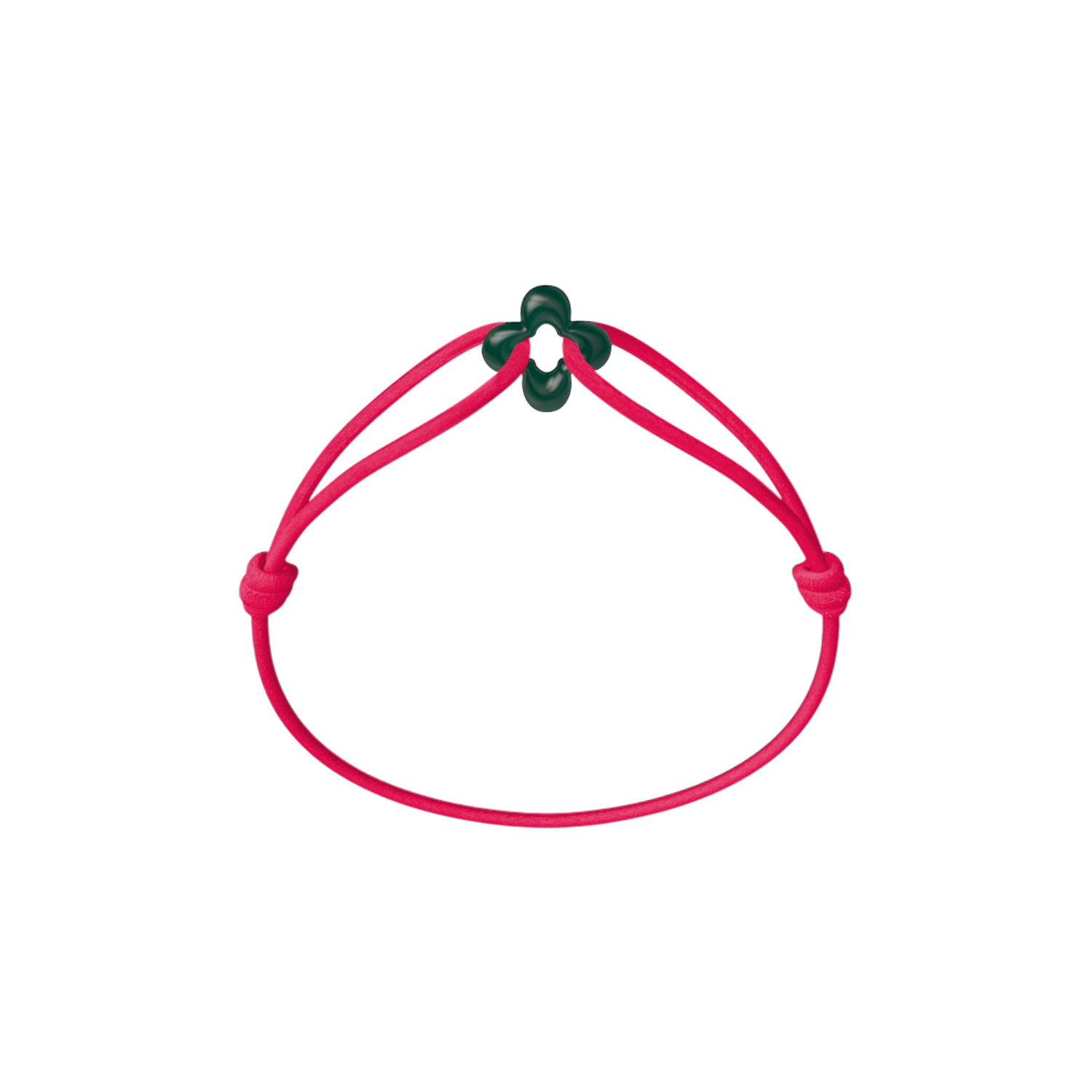 Mini Green Clover Cord Bracelet