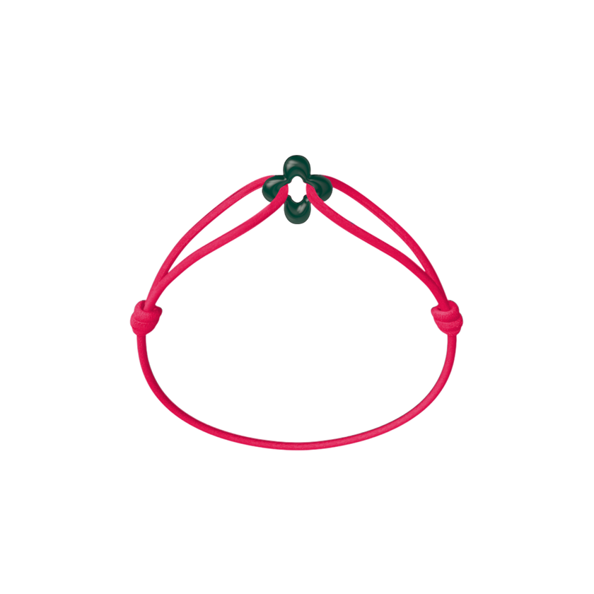 Mini Green Clover Cord Bracelet