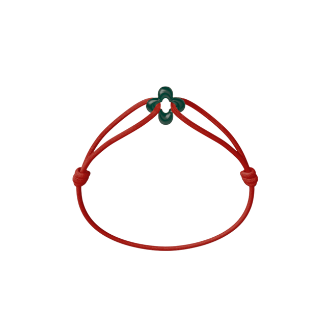 Mini Green Clover Cord Bracelet