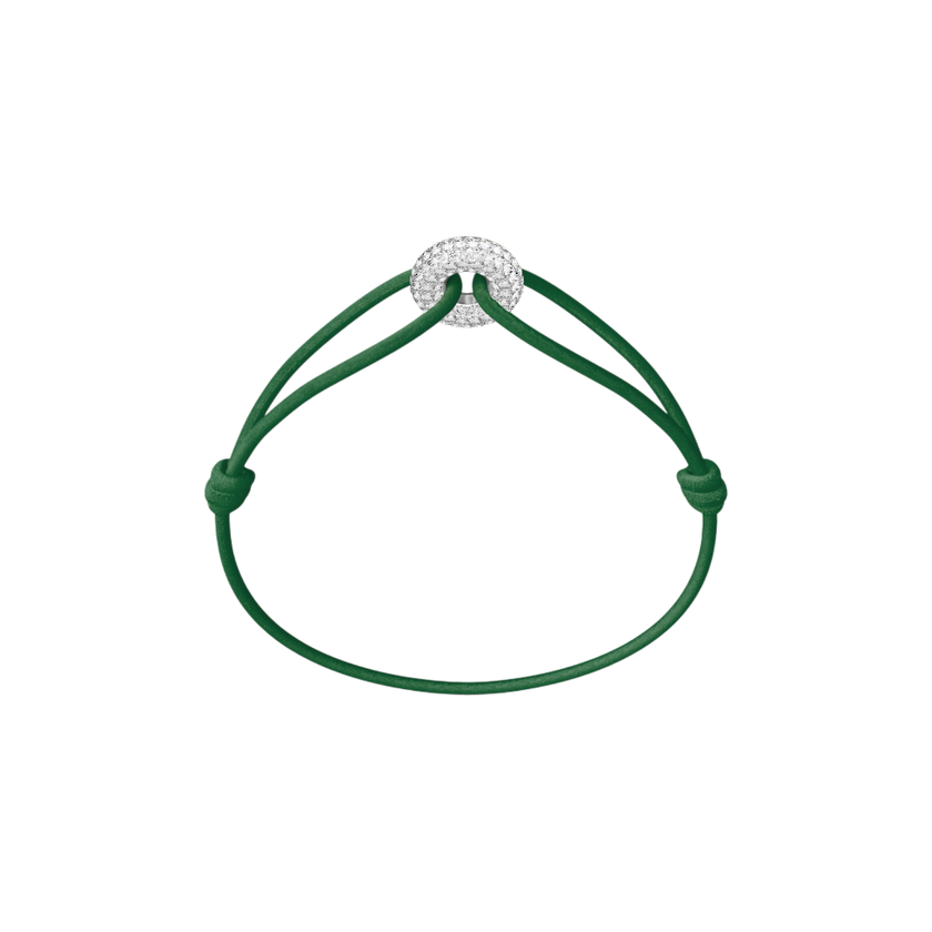 Mini Silver Soho Pavé Cord Bracelet