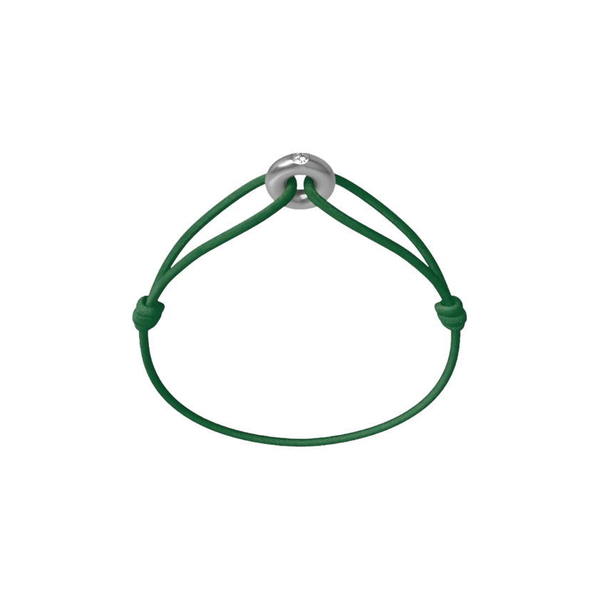 Mini Silver Soho Diamond Cord Bracelet