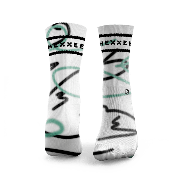 Padel-Socken mit Wellenlinien-Design