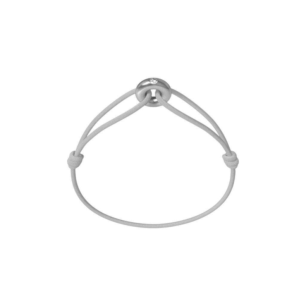 Mini Silver Soho Diamond Cord Bracelet