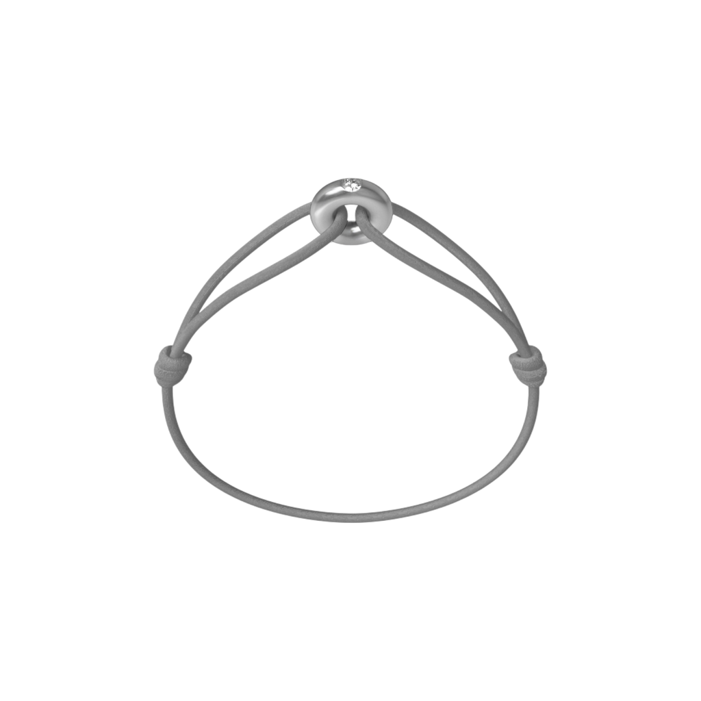 Mini Silver Soho Diamond Cord Bracelet