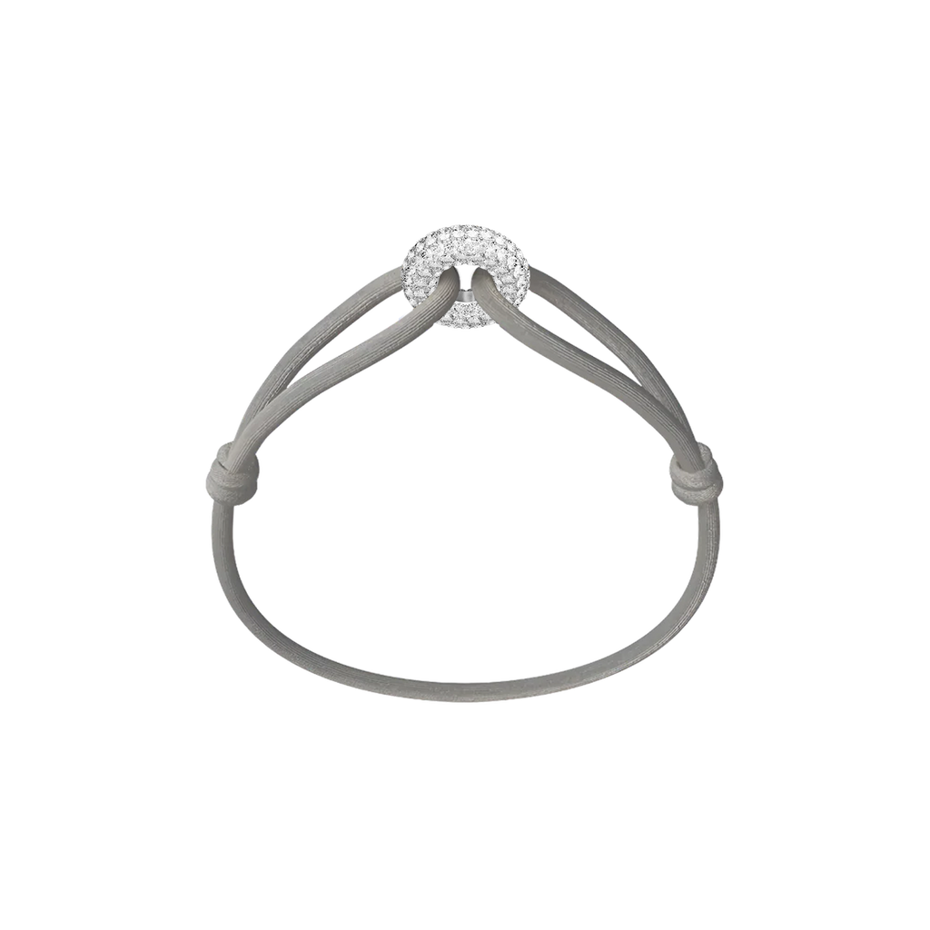 Silver Soho Pavé Cord Bracelet