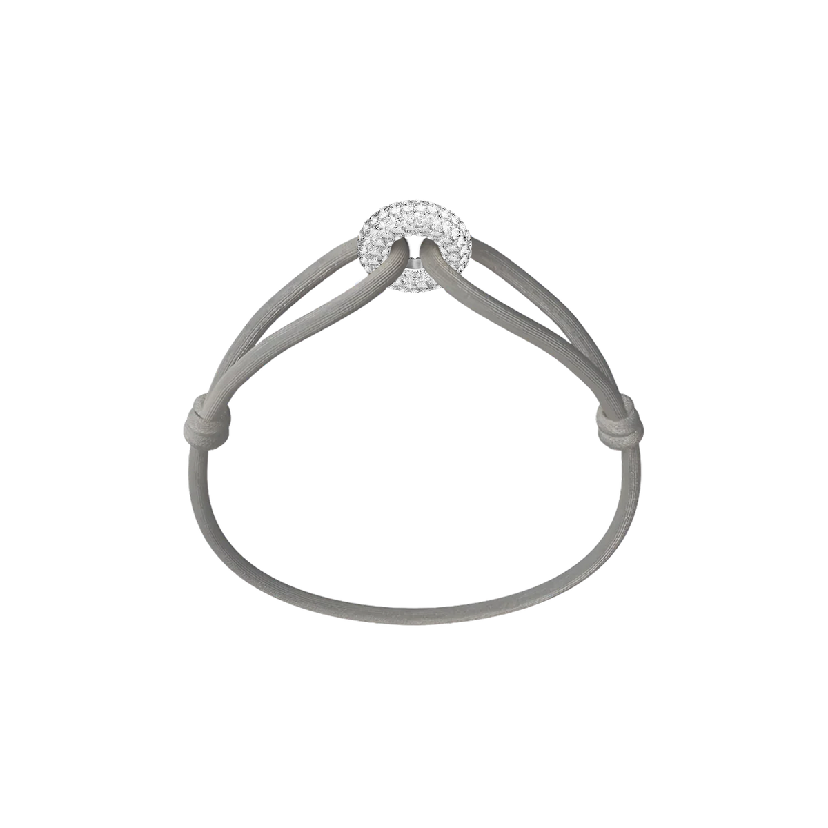 Silver Soho Pavé Cord Bracelet