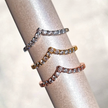Wishbone Curved Eternity Ring in Sterling Silver