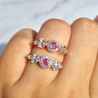 Aurelia Pink Saphirring in Sterlingsilber