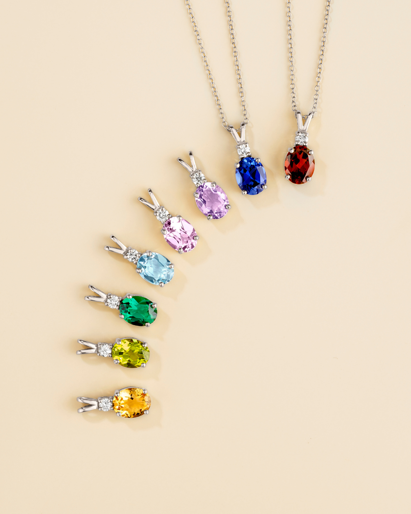 Peridot Pendant Necklace in Sterling Silver