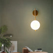 Goldene Globus Wandleuchte - Luxus Schlafzimmer Wohnzimmer Leuchte