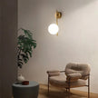 Goldene Globus Wandleuchte - Luxus Schlafzimmer Wohnzimmer Leuchte