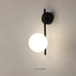 Black Globe Wall Lamp - Modern Minimalist Glass Shade Light