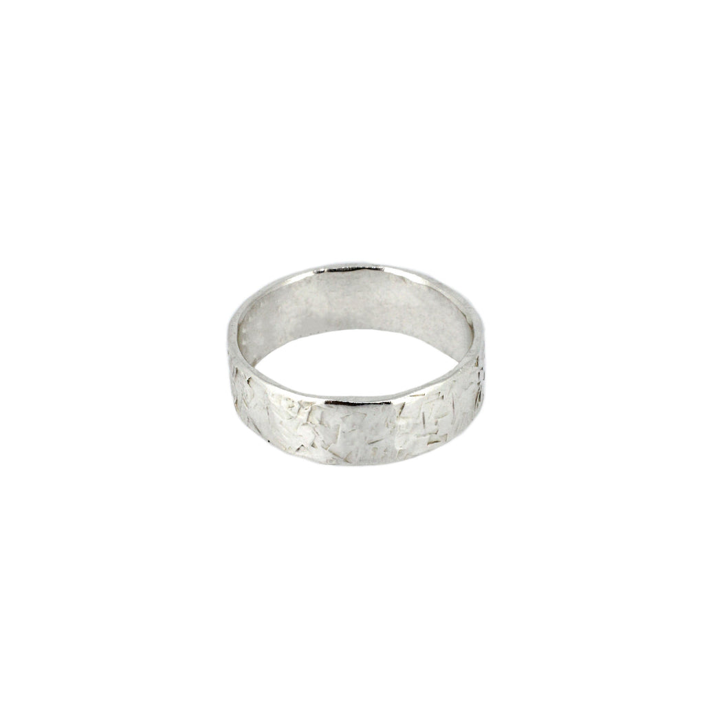 Organic Texture Band Rings