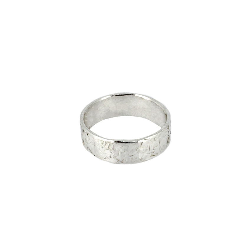 Organic Texture Band Rings