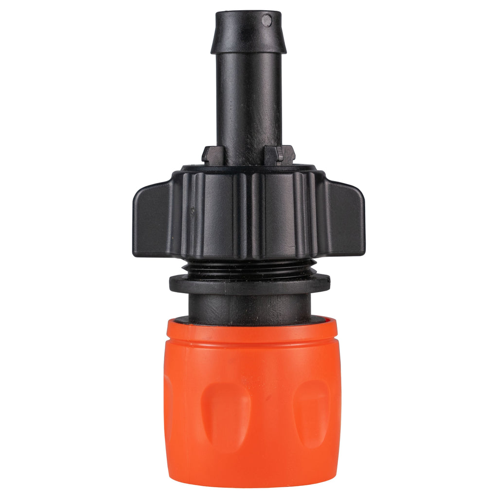 Water Butt Connector 3/4" BSP with BSPF-Quick Connect Valve & Hose Connector 16mm Barb