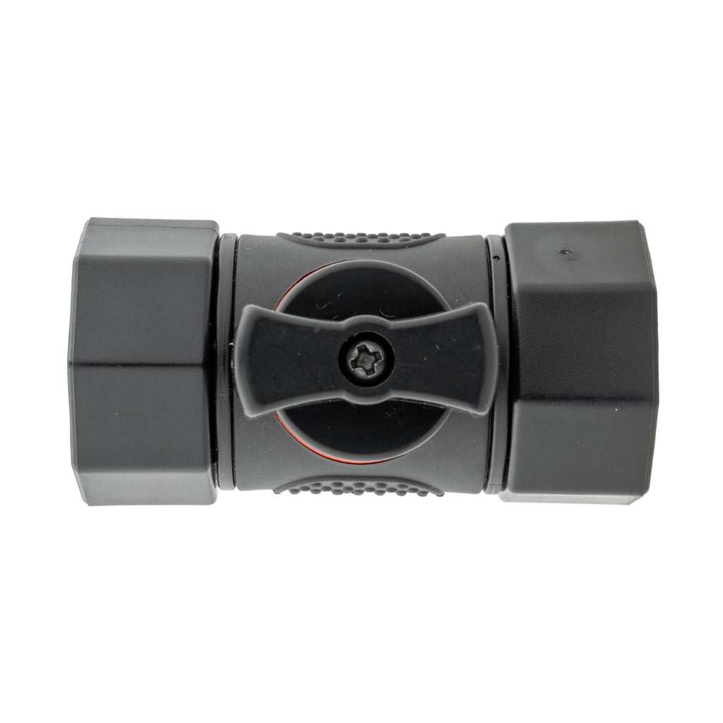 16mm Barbed Straight with In-Line BSPF Valve and Geka Type Connector